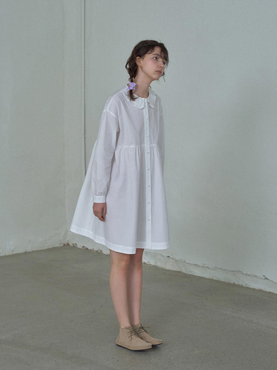 HANE Round Volume Half Dress [White]