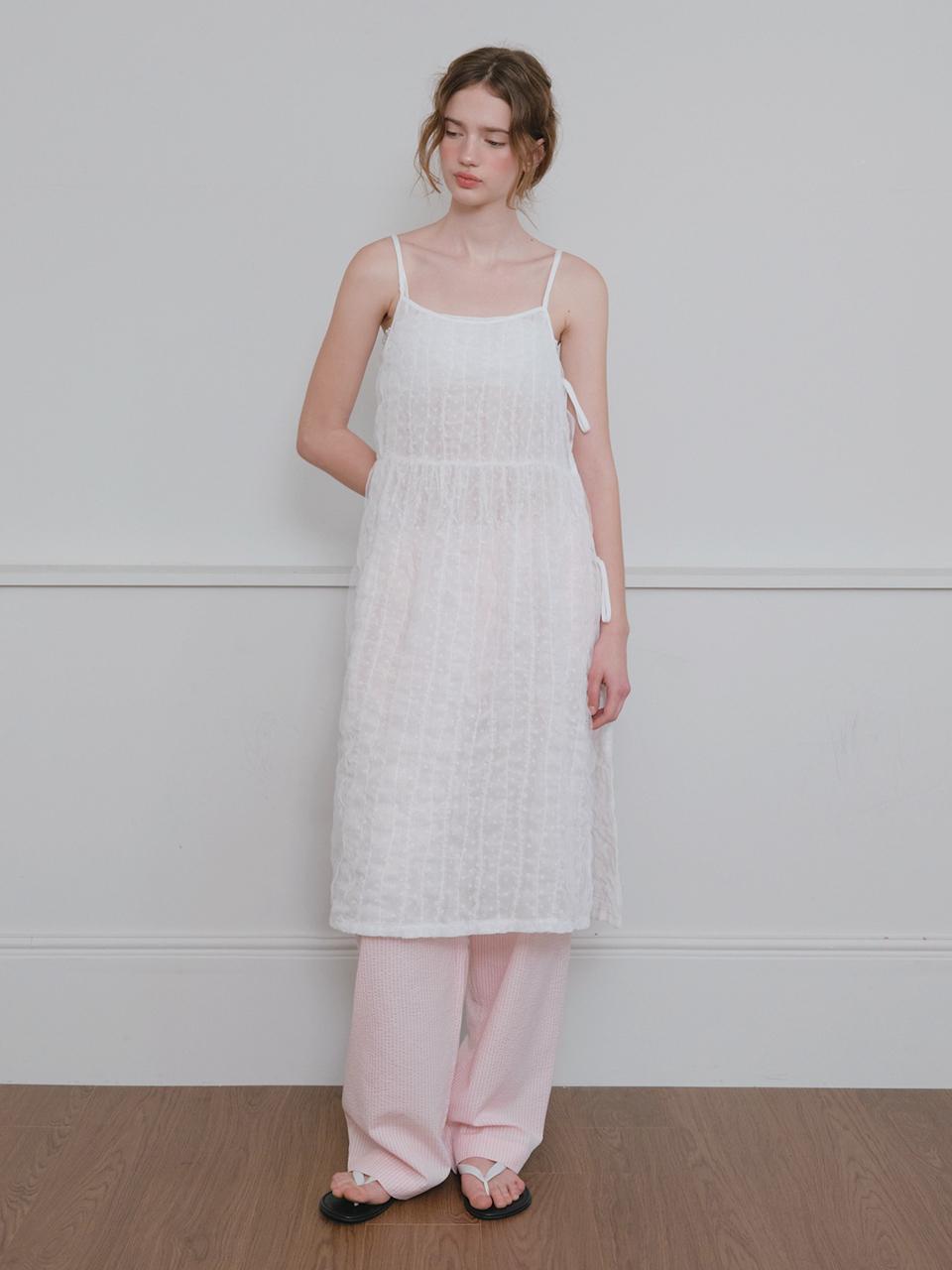 HANE Seersucker Stripe Pants [Shy Pink]