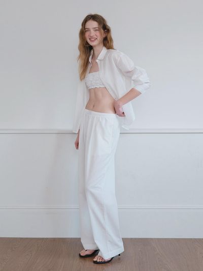HANE Seersucker Stripe Wide Pants [5Color]