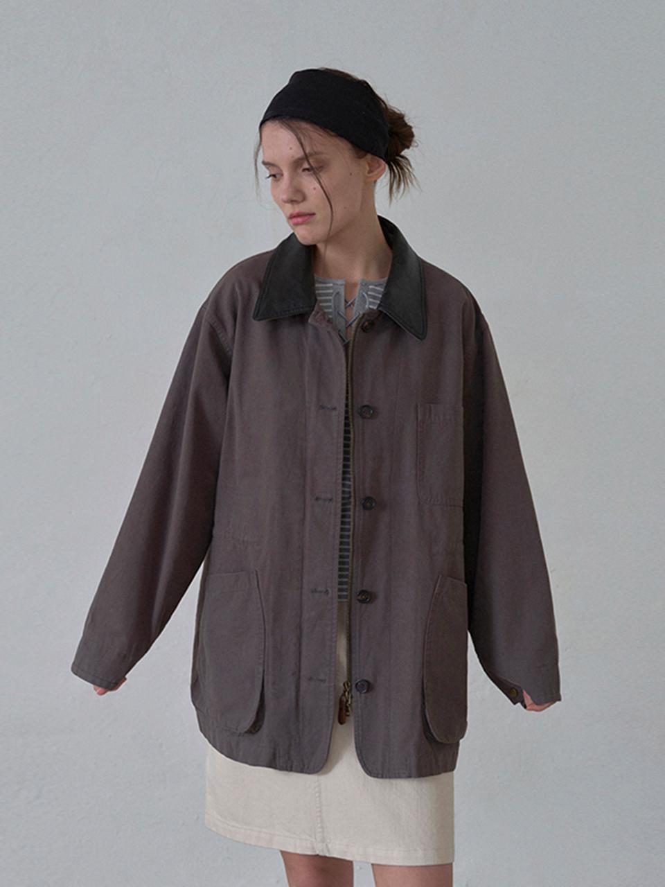 HANE Sponteny Cotton Blazer [Dark Gray]