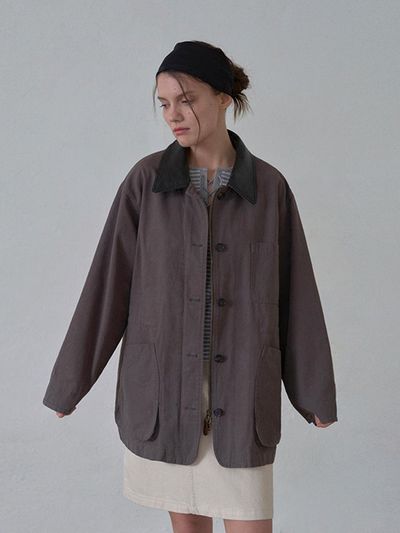 HANE Sponteny Cotton Blazer [Dark Gray]