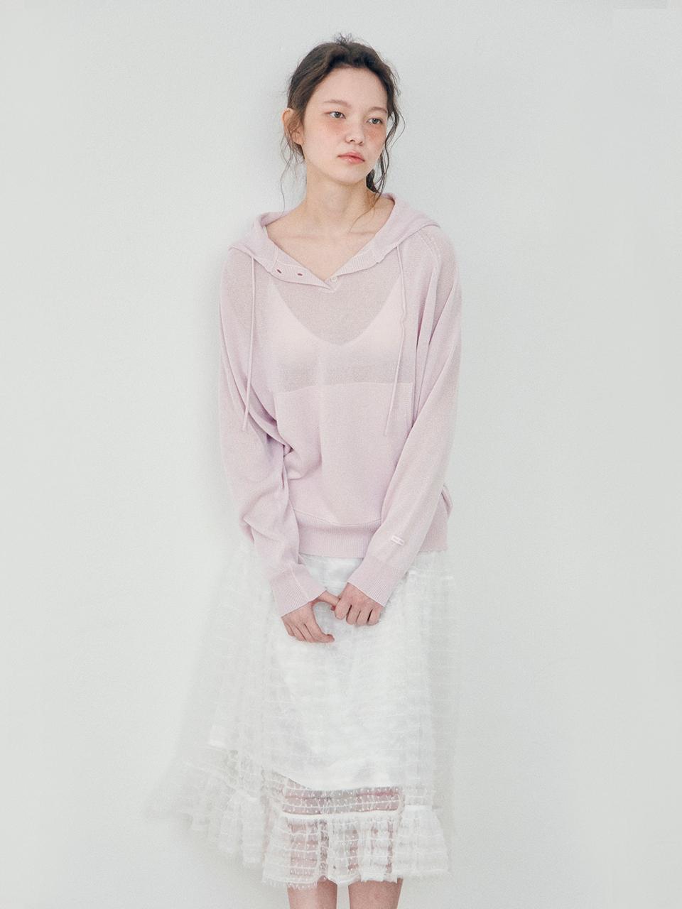 HANE Tiered Sheer Skirt [White]