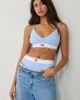 Hanes Hanes UO Exclusive Jersey Knit Triangle Bralette Top in Blue, Women's at Urban Outfitters - 1