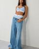 Hanes Hanes UO Exclusive Jersey Knit Triangle Bralette Top in Blue, Women's at Urban Outfitters - 4