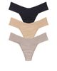 Hanky Panky Hanky Panky Breathe Natural Rise Thong 3 Packs - 1