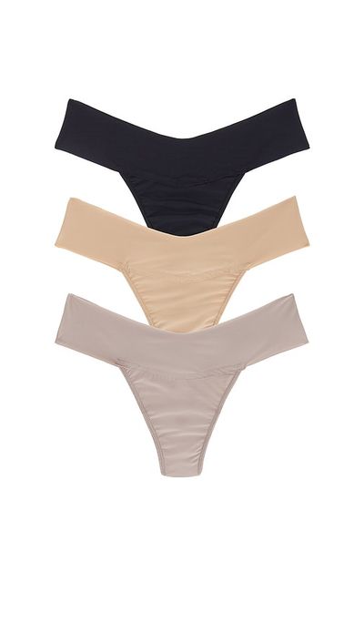 Hanky Panky Hanky Panky Breathe Natural Rise Thong 3 Packs