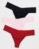 Hanky Panky Hanky Panky BreatheSoft Natural Rise Thong Panties 3 Pack BBPC - 2
