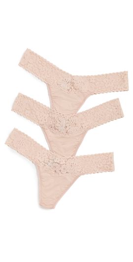 Hanky Panky Hanky Panky DreamEase Low Rise Thong 3 Pack Chai One