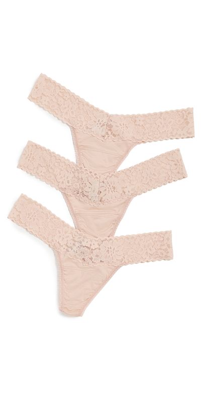 Hanky Panky Hanky Panky DreamEase Low Rise Thong 3 Pack Chai One