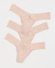 Hanky Panky Hanky Panky DreamEase Low Rise Thong 3 Pack Chai One - 2