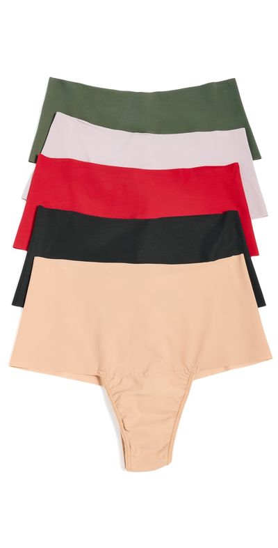 Hanky Panky Hanky Panky High Rise Thong 5 Pack Multi