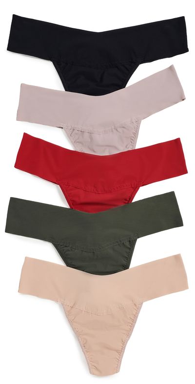 Hanky Panky Hanky Panky Natural Rise Thong Five Pack Multi