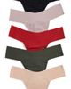 Hanky Panky Hanky Panky Natural Rise Thong Five Pack Multi - 6