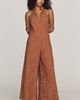 Hannah Lynn Cotton Eyelet Halter Jumpsuit - 1