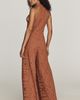 Hannah Lynn Cotton Eyelet Halter Jumpsuit - 2