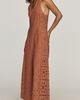Hannah Lynn Cotton Eyelet Halter Jumpsuit - 4