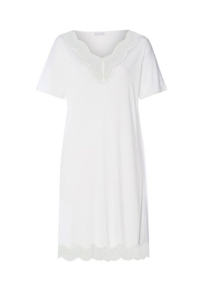 HANRO HANRO Cira Scalloped Lace Tencel Nightgown