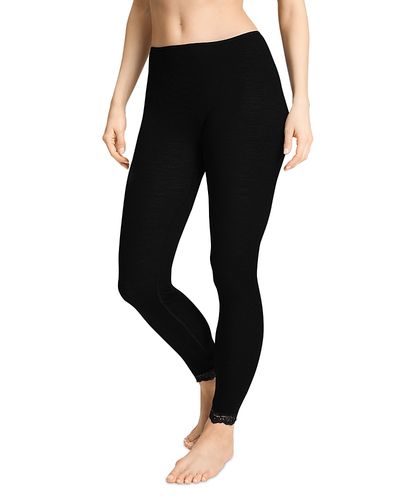 Hanro Hanro Merino Wool & Silk Lace Trim Leggings