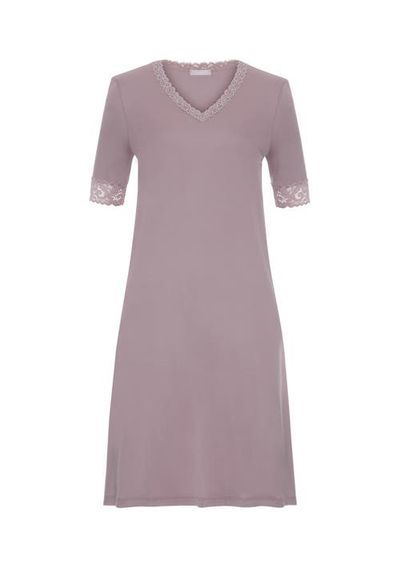 HANRO HANRO Moments Lace Trim Short Cotton Nightgown