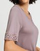HANRO HANRO Moments Lace Trim Short Cotton Nightgown - 5