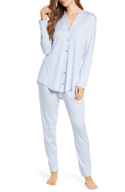 HANRO HANRO Pure Essence Button Front Soft Cotton Pajama Set