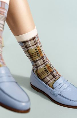 Hansel From Basel Hansel From Basel Madras Crew Socks