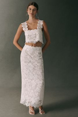 Hansen & Gretel Flora Lace Top and Maxi Skirt Set