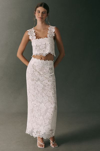 Hansen & Gretel Flora Lace Top and Maxi Skirt Set