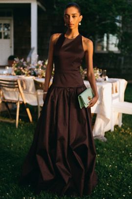 Hansen & Gretel Iris Taffeta Drop-Waist Dress