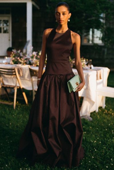 Hansen & Gretel Iris Taffeta Drop-Waist Dress