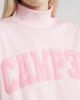 HAPPY CAMP3R HAPPY CAMP3R Ditsy Daisy Logo Appliqué Mock Neck Graphic Sweatshirt - 4