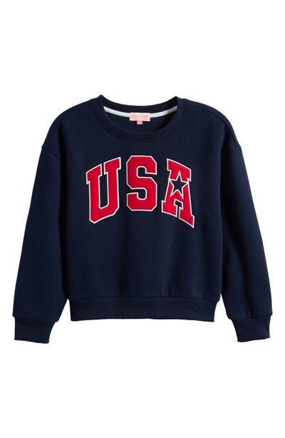 HAPPY CAMP3R HAPPY CAMP3R Kids' USA Crewneck Sweatshirt