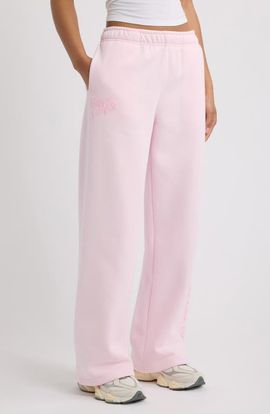 HAPPY CAMP3R HAPPY CAMP3R Someone Loves You Wide Leg Fleece Sweatpants