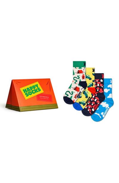 Happy Socks Happy Socks Kids' Assorted 4-Pack Camper Crew Socks Gift Box