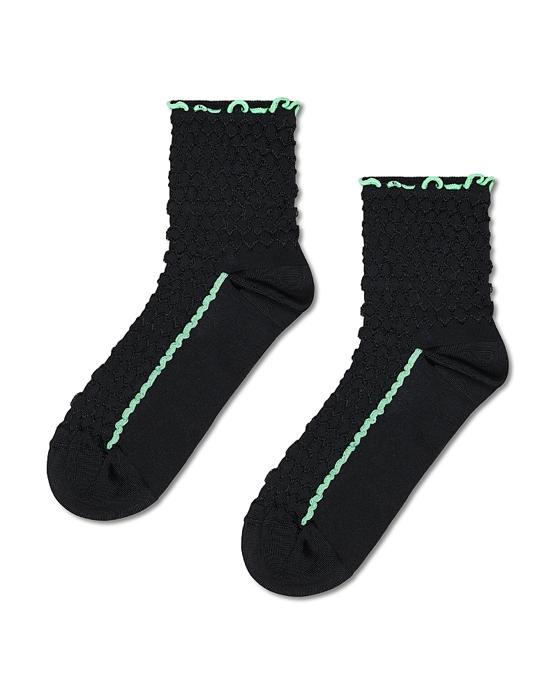 Happy Socks Happy Socks Structure Slinky Quarter Crew Socks
