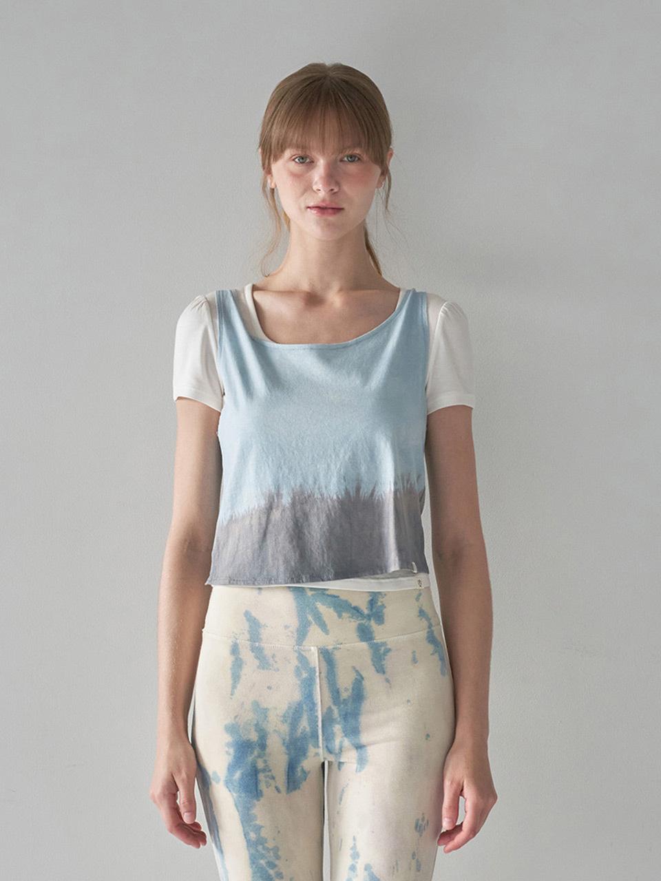 HAPPY YOGIS Flos Cover Up Natural Dyed Yoga [Blue Gray]