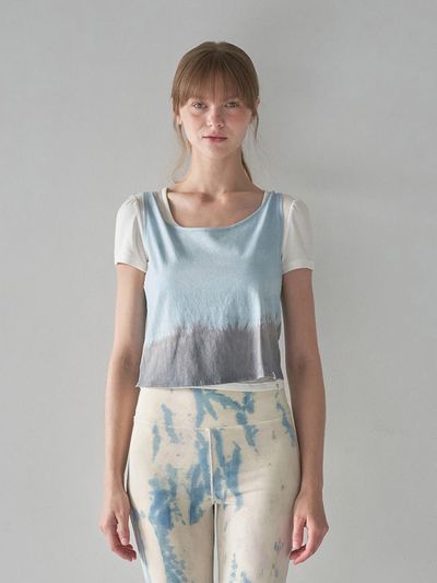 HAPPY YOGIS Flos Cover Up Natural Dyed Yoga [Blue Gray]