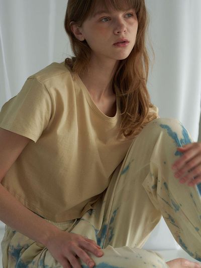 HAPPY YOGIS Free-Dye Harem Pants [Earth Blue Natural Dyed]