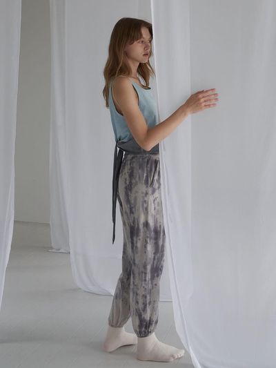 HAPPY YOGIS Free-Dye Harem Pants (Natural Dyed) [Deep Violet]