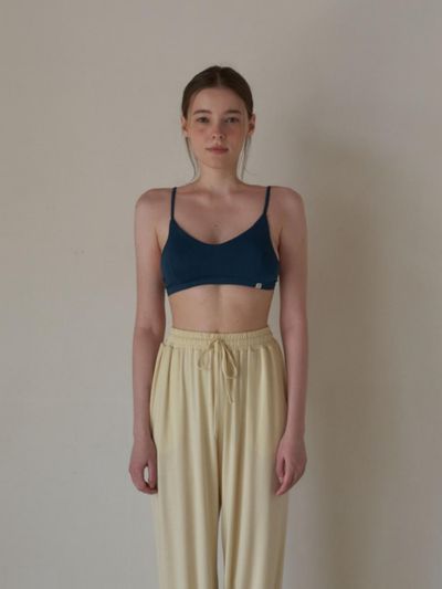 HAPPY YOGIS Mare Sling Bra Top Yoga [Ocean Blue]