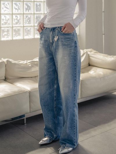 hardcore happiness Pearl Festive Edition Wide Denim Pants