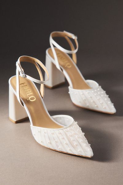 Harlo Elle Pearl Mesh Block Heels