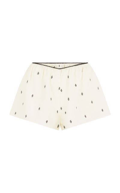 Harris Tapper Harris Tapper Exclusive Boudoir Embroidered SilkBlend Shorts