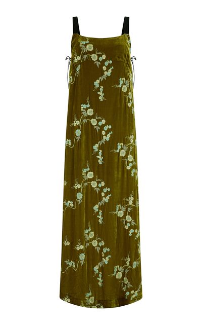 Harris Tapper Harris Tapper Exclusive Pairo Embroidered Velvet Maxi Dress