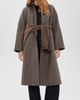 Harris Wharf London Harris Wharf London Balmacaan Patterned Cashmere Blend Jacket Cream & Brown Herringbone - 2