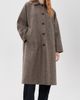 Harris Wharf London Harris Wharf London Balmacaan Patterned Cashmere Blend Jacket Cream & Brown Herringbone - 5