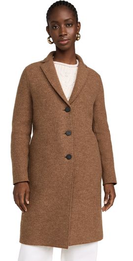 Harris Wharf London Harris Wharf London Boiled Wool Overcoat Caramel Melange