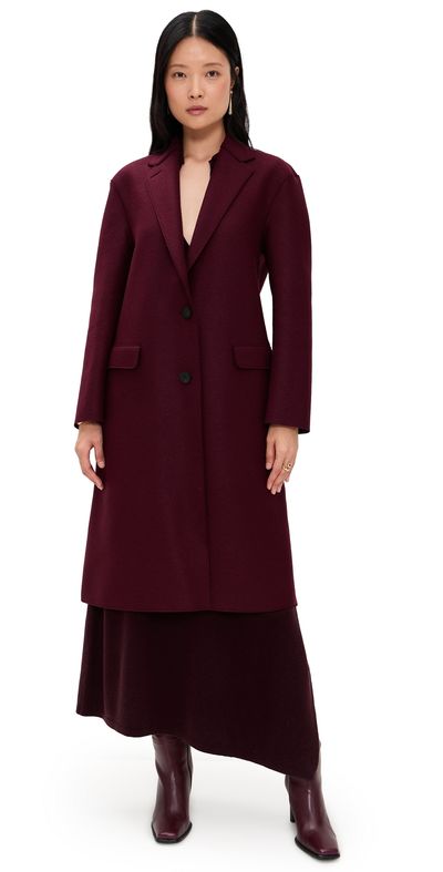 Harris Wharf London Harris Wharf London Chester Coat Pressed Wool Coat Cinabre