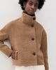Harris Wharf London Harris Wharf London Cropped Funnel Boucle Jacket Teddy Brown - 2