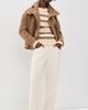 Harris Wharf London Harris Wharf London Cropped Funnel Boucle Jacket Teddy Brown - 5